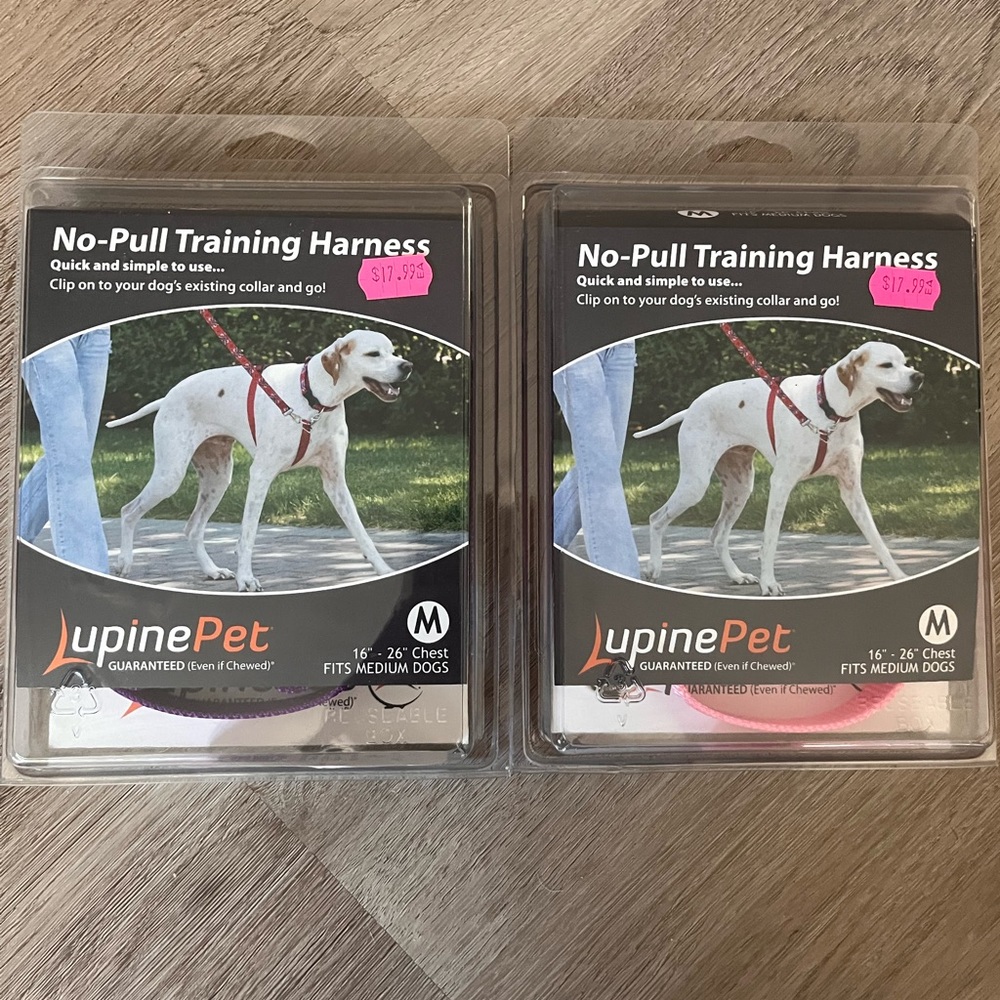 2 brand new medium Upine Pet no pull training harnesses